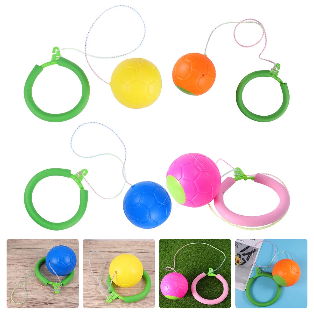 4 Pcs Jump Ball Ring Child Fitness Skipping Around Ankle Plastic Hoops Kids Rope Game