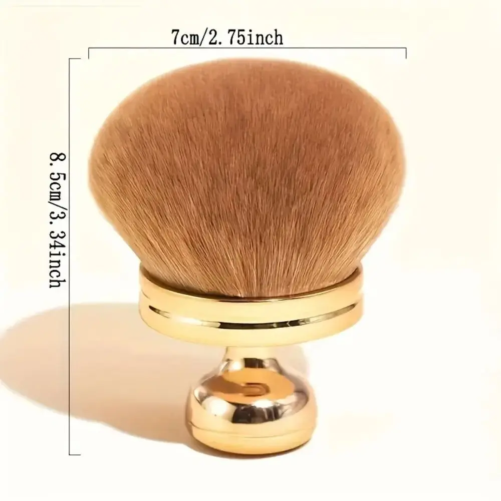 Decorative Ergonomic Extra Large Body Makeup Brush Mushroom Fashion Wide-Headed Kabuki Brush Single Gold Nail Powder Brush Face