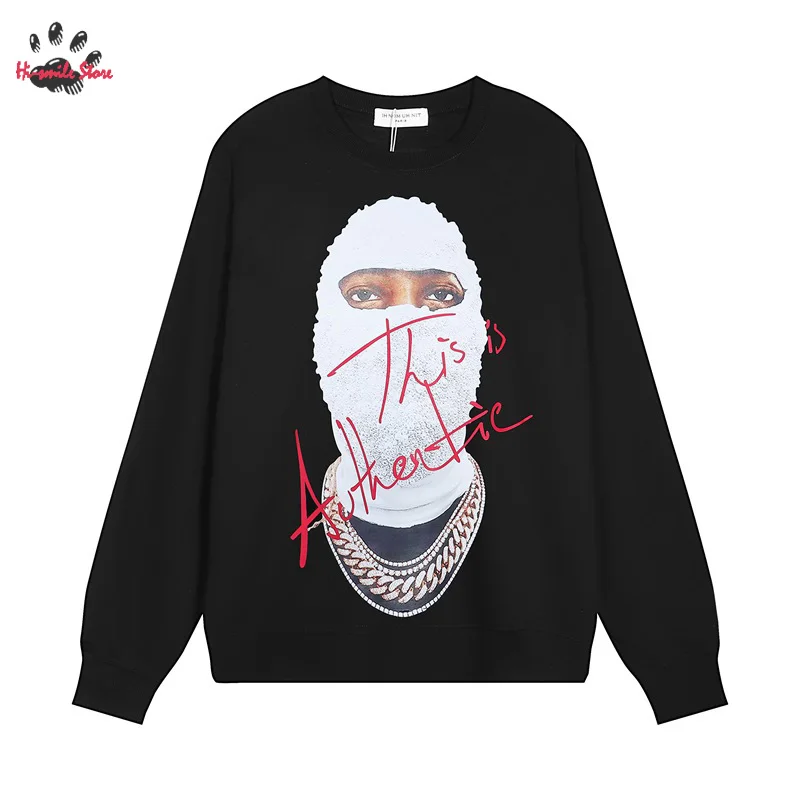 

2024FW IH NOM UH NIT Hoodies Pullover Sweatshirts Men Woman Black White Cotton Oversized Streetwear