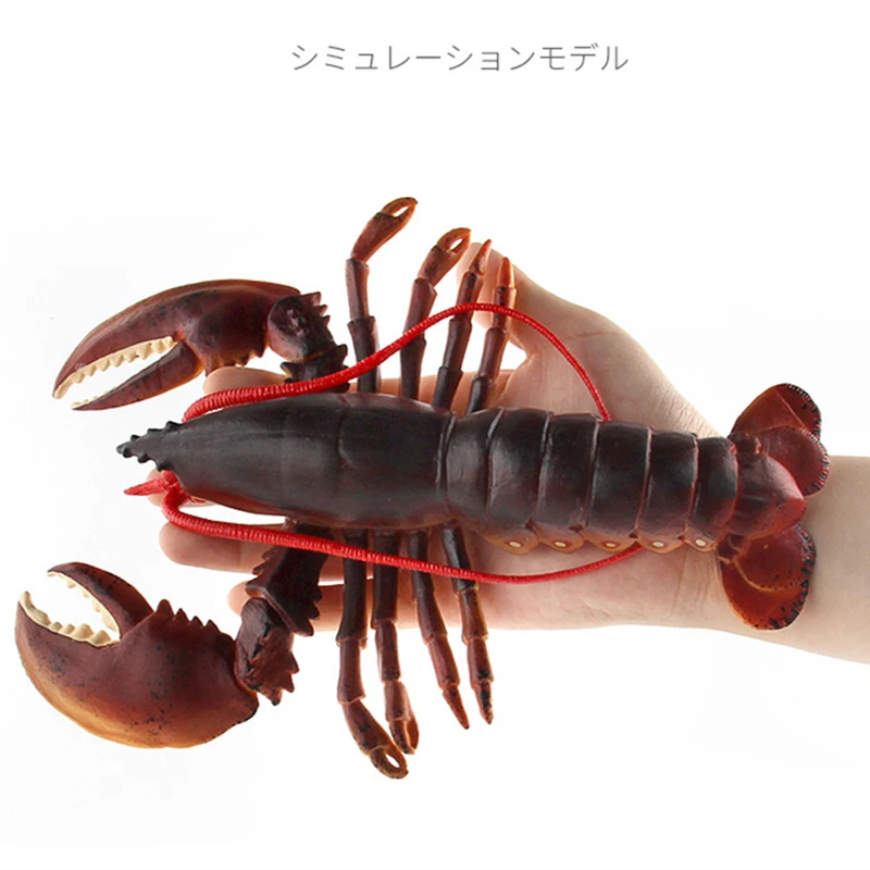 Realistic Marine Simulation Lobsters Model Solid Sea Life Australian Lobster Boston Lobster Action Figures Toy For Kid Xmas Gift