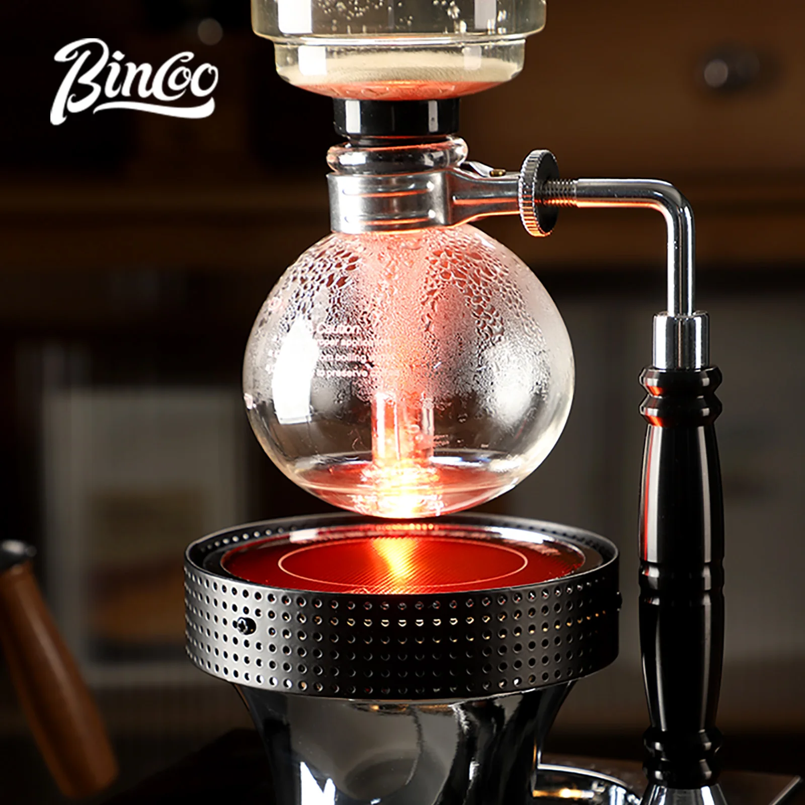 BINCOO 220V 400W Siphon Pot Convection Oven Coffee Heater Electric Stove Halogen Light Wave Infrared Heating 750° Heat Resistant