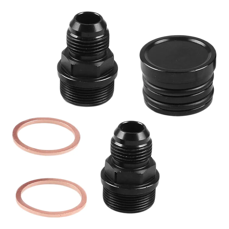 M28 To 10AN Block Plug Breather Fitting Kit Fit For Honda Acura B Series PCV Block Plug B16 B18C Catch Can New