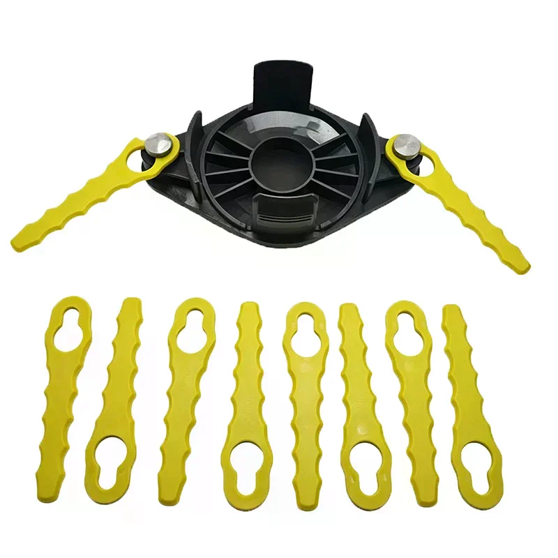 1 Set Grass Trimmer Replacement Head Kit with 10/20 Durable Plastic Blades for Garden Lawn Weeding & Yard Care