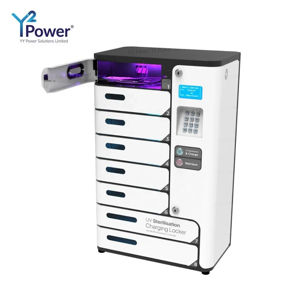 Y2Power UV-C Sanitizing & Charging Locker PL-UV08-Y2 Phone Charging Locker for Hospitality Industry and Waiting Area