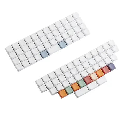 XDA V2 DSA Blank Colorful PBT Keycaps for Ortholinear Layout MX Keyboard XD75 ID75 Split 36 Corne Split 46 Planck Preonic Niu40
