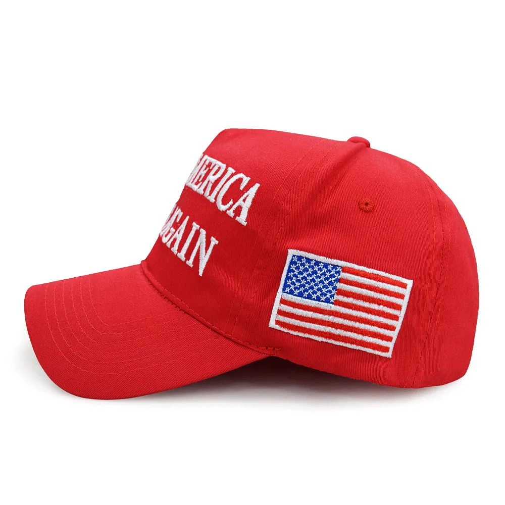 Trump 2024 Hat Red White MAGA Donald Trump Hat MAKE AMERICA GREAT AGAIN Slogan Adjustable Embroidered American USA Flag Baseball