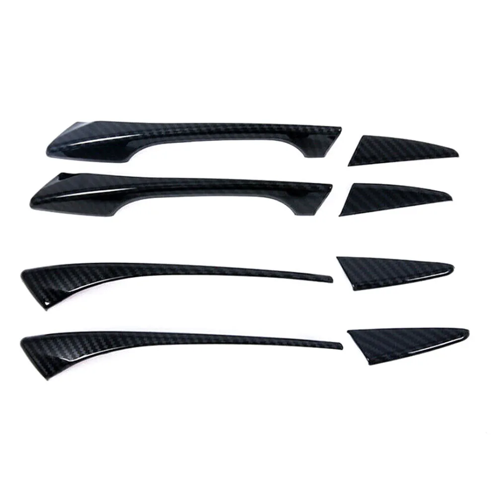 Black Exterior Door Handle Trim Car Door Trim Unique Colors Covers Existing Scratches Easy Installation Fashionable Decor Style