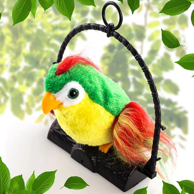 Parrot parlante repetido lo que dice juguete de peluche Animal loro electrónico juguete de peluche regalo de cumpleaños para niños
