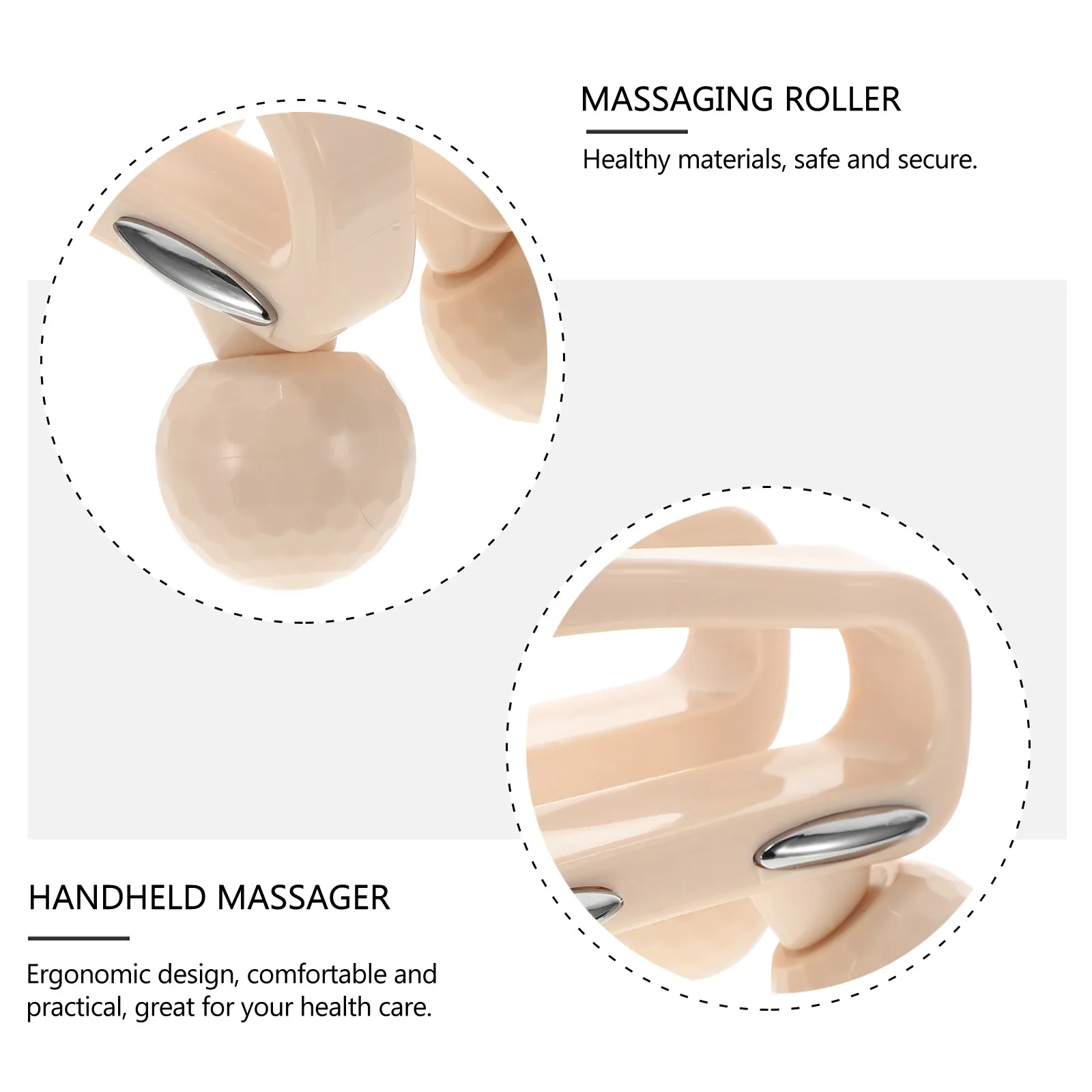 

Массажный ролик для плеч, шеи и головы с эргономичным дизайном, портативный ручной массажер для домашнего использования