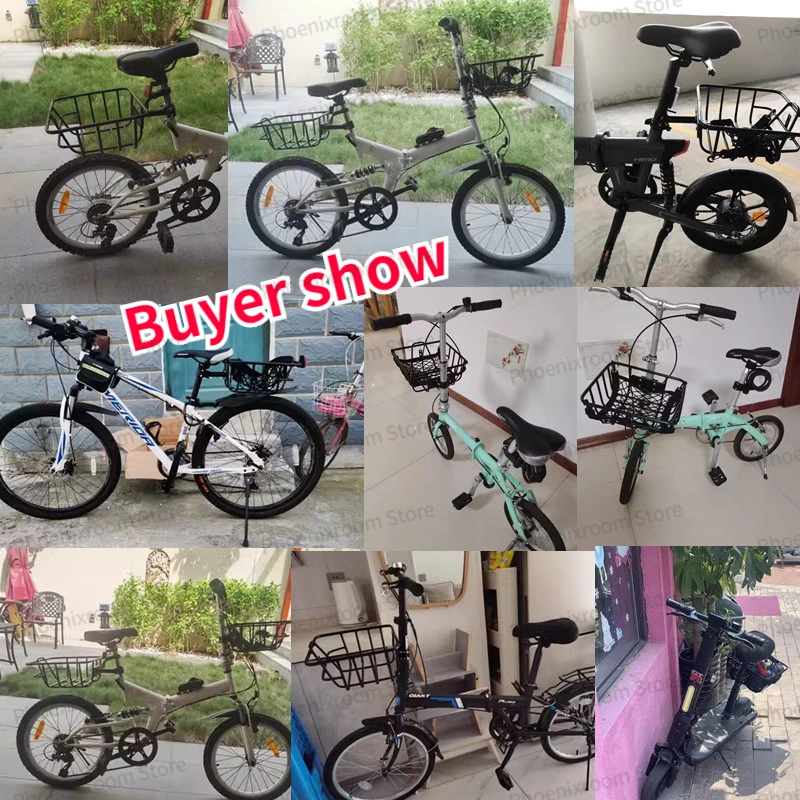 Bicycle Front and Rear Basket Mountain Bike Front Storage Basket Electric Folding Bicycle Rear Quick Release Basket Universal