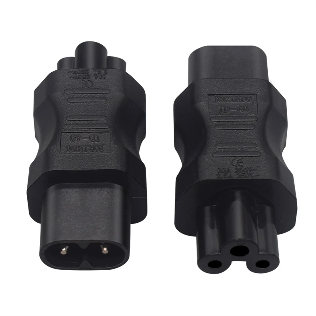 JORINDO IEC320 C8 do C5 zasilanie prądem zmiennym wtyczka konwersji, rysunek 8 do kwiat śliwy, 3-dołkowe męskie złącze adaptera o sile