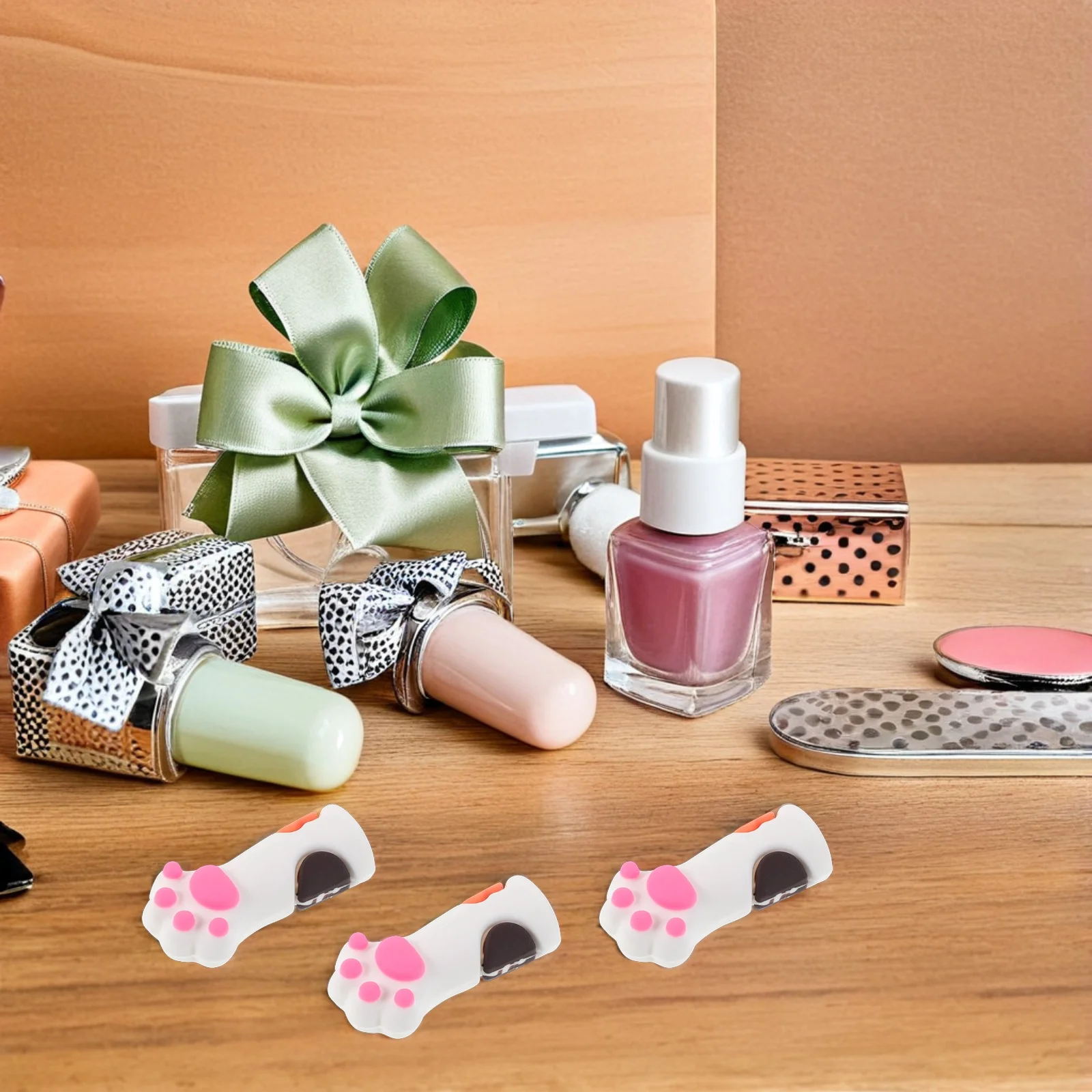 10Pcs Silicone Manicure Tool Covers Cat Paw Nipper Protective Sleeves Pedicure Tweezers Scissors Caps Reusable Durable