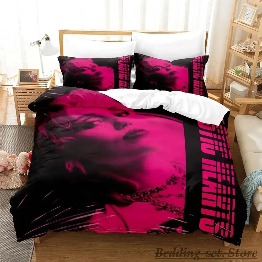 2023 Miley Cyrus Bedding Set Single Twin Full Queen King Size Bed Set Aldult Kid Bedroom Duvetcover Sets Anime parure de lit Bed