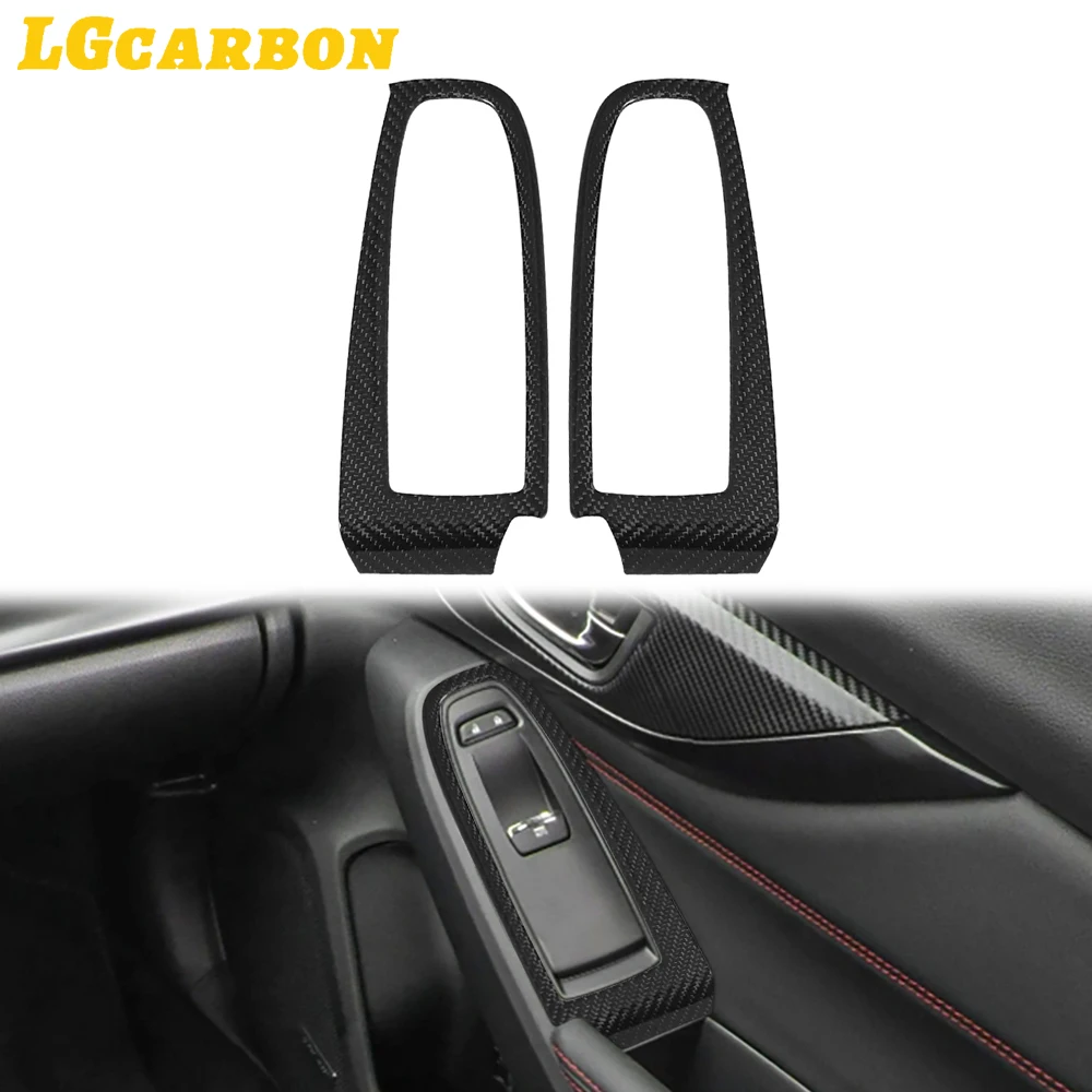 LGcarbon For Subaru Impreza WRX/STi 2022-2024 Real Carbon Fiber Grain Car Accessories Window Switch Panel Cover Trim