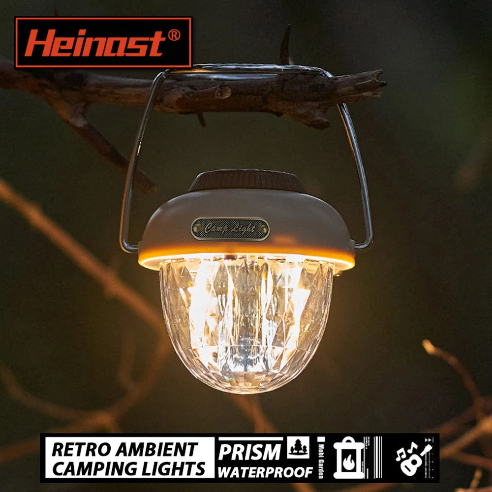 

HEINAST портативная ретро лампа для кемпинга светодиодный рабочий свет уличный фонарь с защемлением многофункциональный аварийный светильник водонепроницаемая лампа для палатки