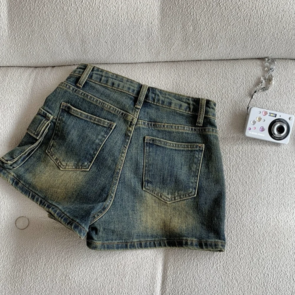 Große Größe Denim Stoff Retro Jeans rock unregelmäßige Form Sommer hoch taillierten Rock Mode Hosen rock