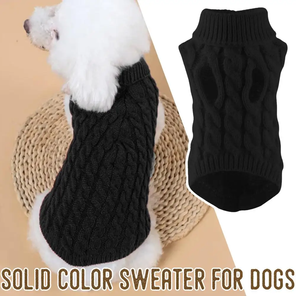 Pet Dog Knit Sweater For Small Dogs Cute Turtleneck Winter Sweater For Puppy Soft And Warm Coat Pet Dog Sweater D0N0