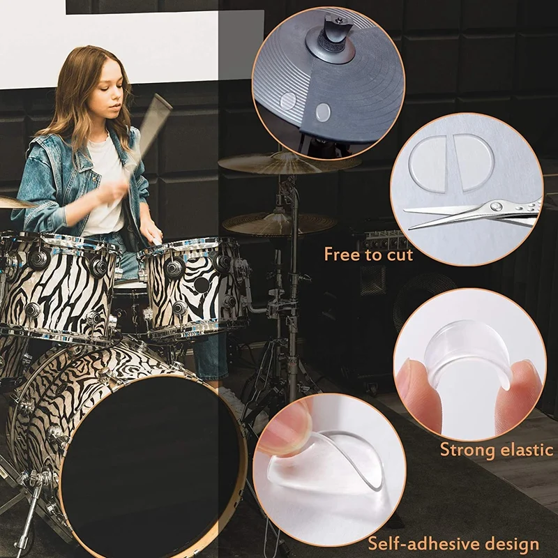 28Pcs Drum Dampeners Gel Pads Silicone Drum Silencers 3 Colors Drum Dampening Pads Drum Mute Pads For Drums Tone Control