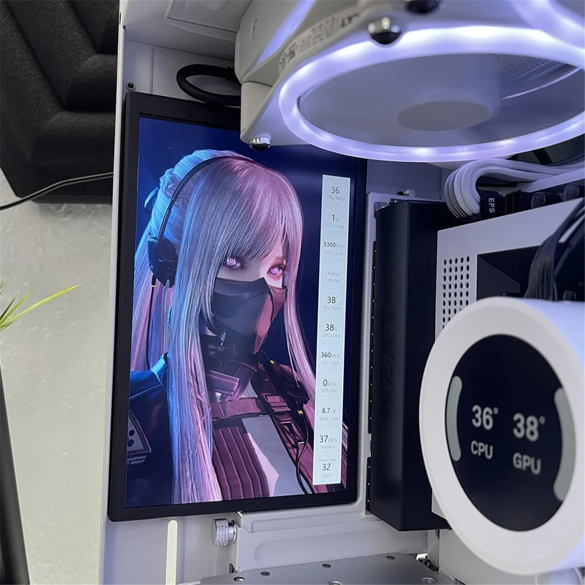 

2025+8 Inch IPS Monitor 1280x800 Small Portable Monitor with Interface, for DIY Secondary Display/PC Case Internal Screen