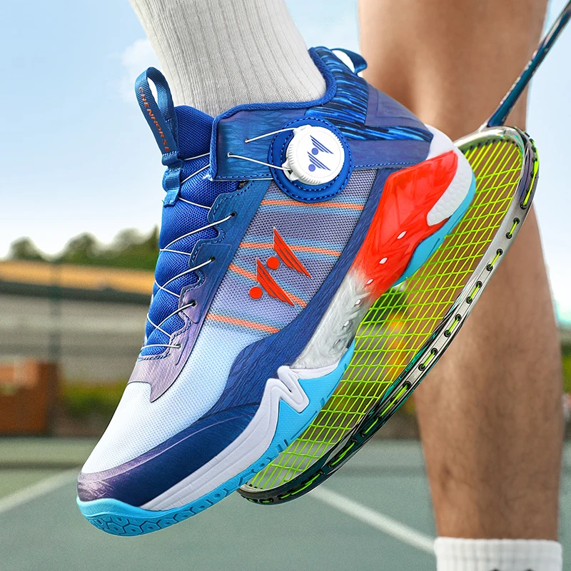 

Rotating Button Youth Sports Shoes - Male Students' Badminton Special Training Shoes - Anti-slip and Wear-resistant Tennis Shoes