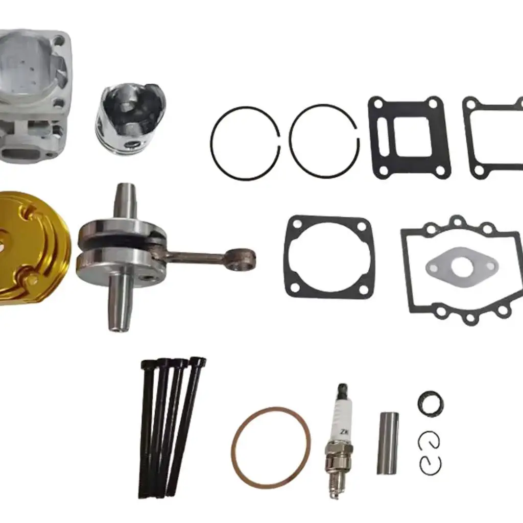 

Cylinder Piston Gasket Top End Kit Alloy Material Silver Golden for 49cc 2 Stroke Mini Dirt Bike Engine Power Enhancement