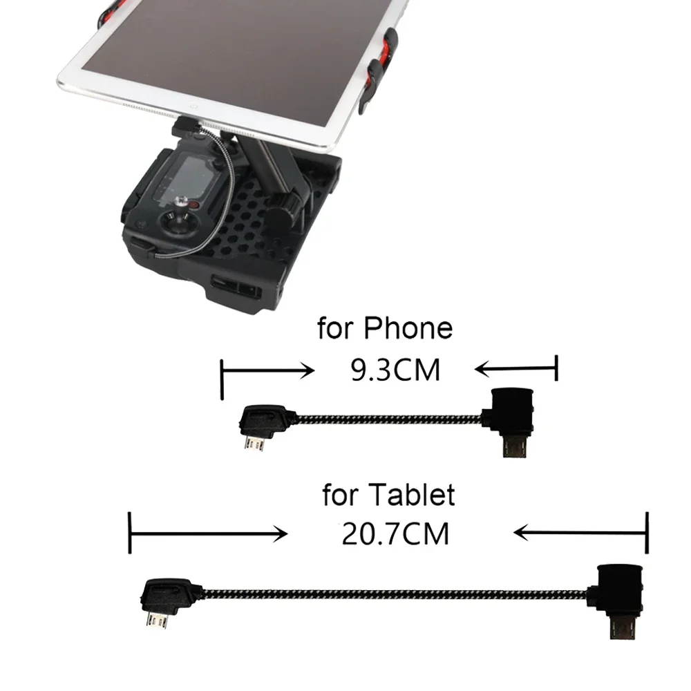 Ligne de données pour Drone DJI Mavic Mini Pro Air Mavic 2 Pro Zoom, accessoires de tablette, Micro-USB, Port inversé de Type C, connecteur de câble