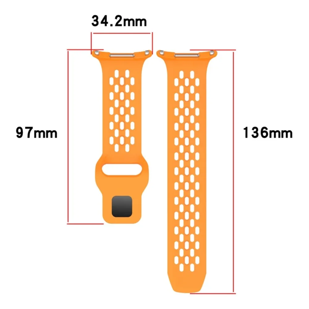 Pulseira de silicone respirável para Samsung Galaxy Watch, pulseira esportiva, pulseira para 7Ultra, 47mm Band