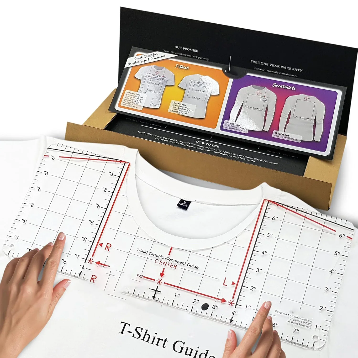 T-Shirt Ruler Guide,Vinyl Alignment and Center Design Tool,T-Shirt Alignment Tool for Heat Press and Cricut