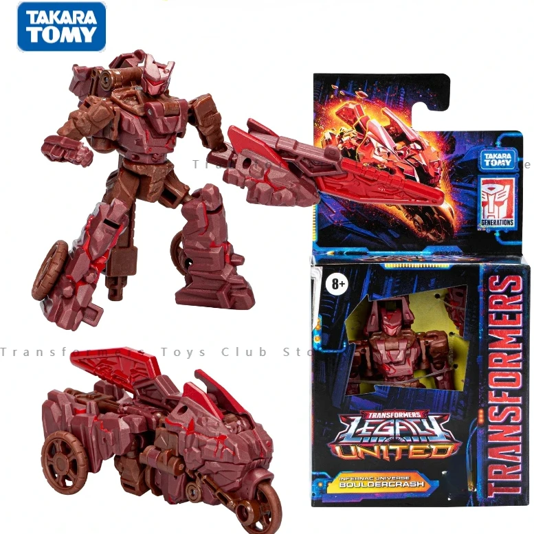 In Stock TakaraTomy Transformers Legacy United Core Class Infernac Universe Bouldercrash Action Figure Collection Gift Toy