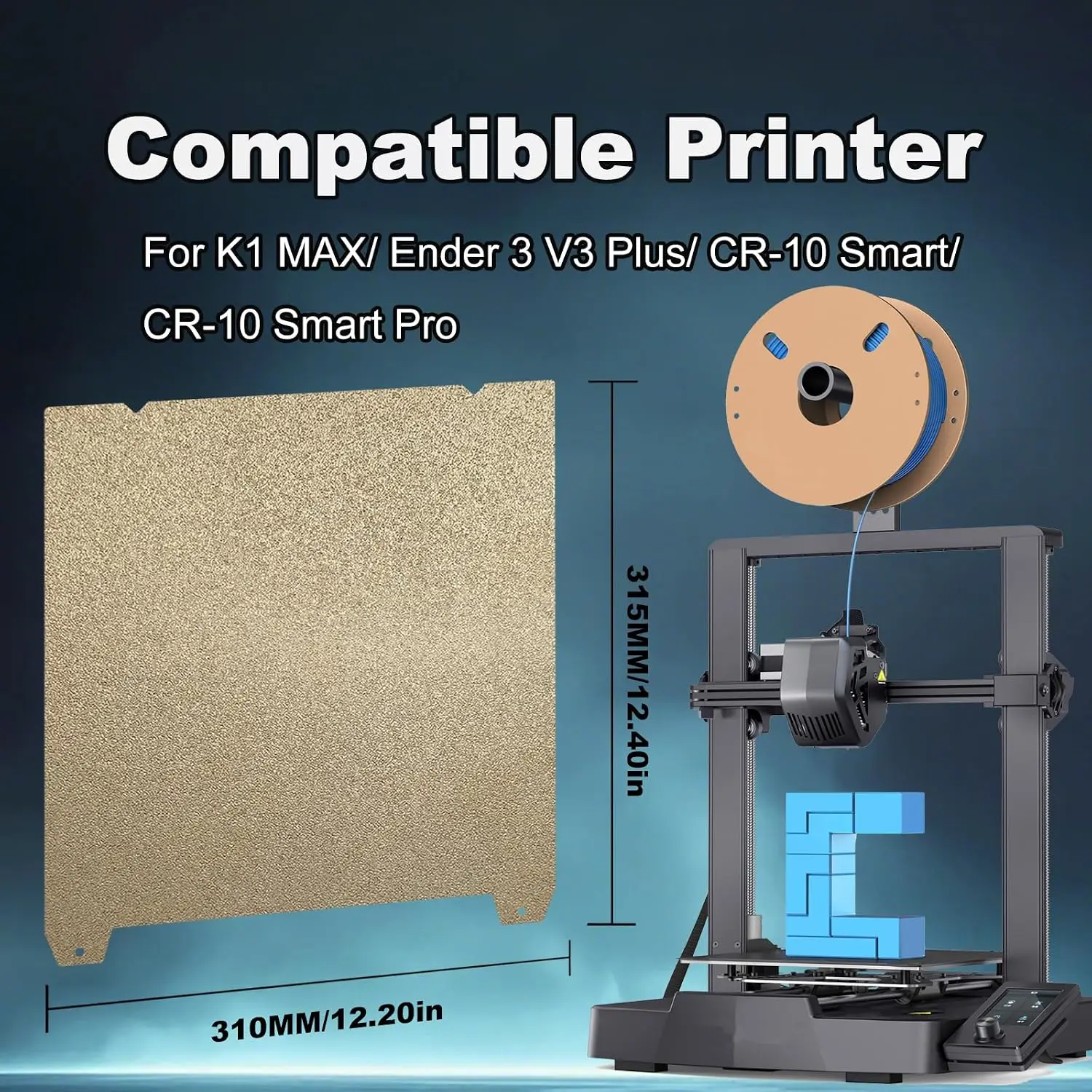 Płyta konstrukcyjna K1 Max do Creality K1C, płyta do druku Creality K1, arkusz H1H PEO PEY PEI 235x235 310x315 Ender 3 S1 Ender 3 V3 Se — zdjęcie produktu 4