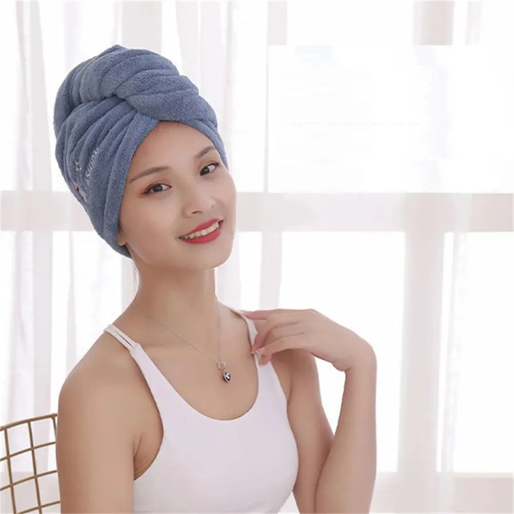 Rapid Dry Towel for Hair Microfiber Towels Anti Frizz Dry Hair Hair Towel Quick Dry Hair Dry Towels for Girls Beach Shower Cap