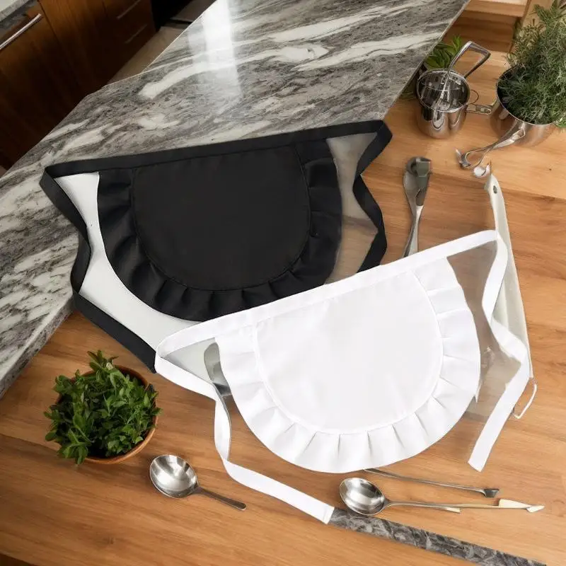 1 Uds. Delantal de cintura para Cosplay de camarera, medio delantal, delantales de cocina para disfraz