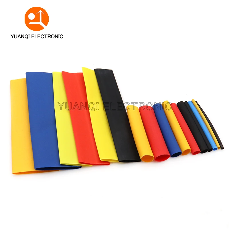 Assorted Heat Shrink Tube Kit, Shrinking Wrap, Tubulação, Proteção de Arame, Impermeável, Encolhível, Isolamento, Sleeving, 2: 1,164 Pcs