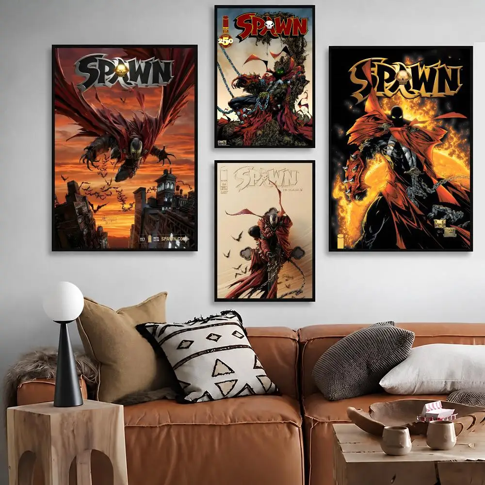 Comic Spawn  Waterproof Peel‑and‑Stick Wall Sticker, Art Print for Bar Cafe Living Room Poster