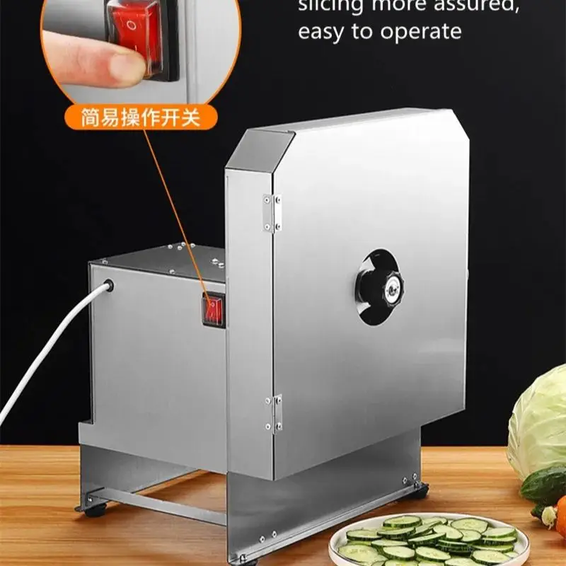 Commercial Slicer Manual Electric Potato Automatic Fruit and Vegetable Cutting Machine Garlic Slice Lemon Potato Chip Slicer