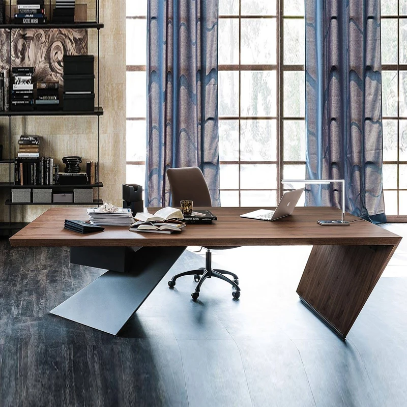 Office supervisor desk Solid wood desktop computer desk, creative desk, workbench writing desk