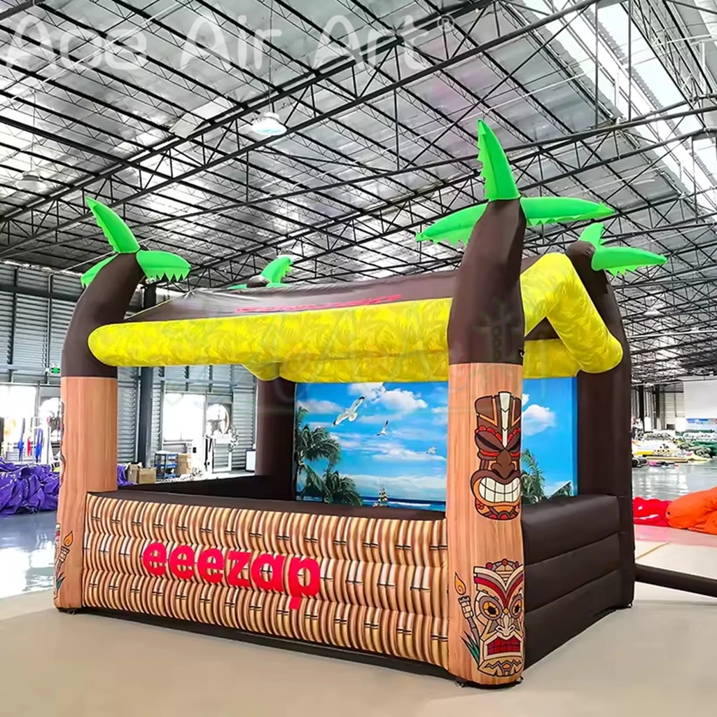 新しいデザインのカスタマイズ可能なポータブルインフレータブル広告テント、ココナッツツリーテント、パーティー・パブテント、プールバーイベントプロモーション用