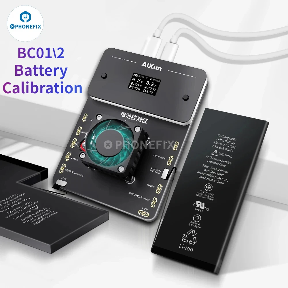 

JC AiXun BC01 BC02 модуль калибровки батареи автоматическая активация для IPhone 11-14promax зарядка круглый цикл тест источник питания инструмент