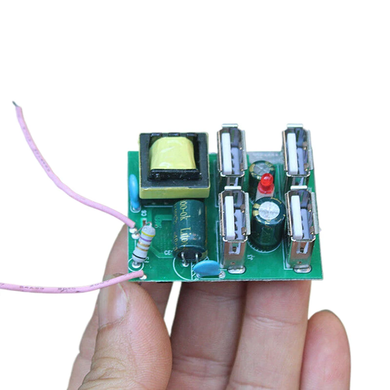 5V 2.5A 4 Way 220V To 5V Isolation Switch Power Board USB Output Fast Charing Power Module