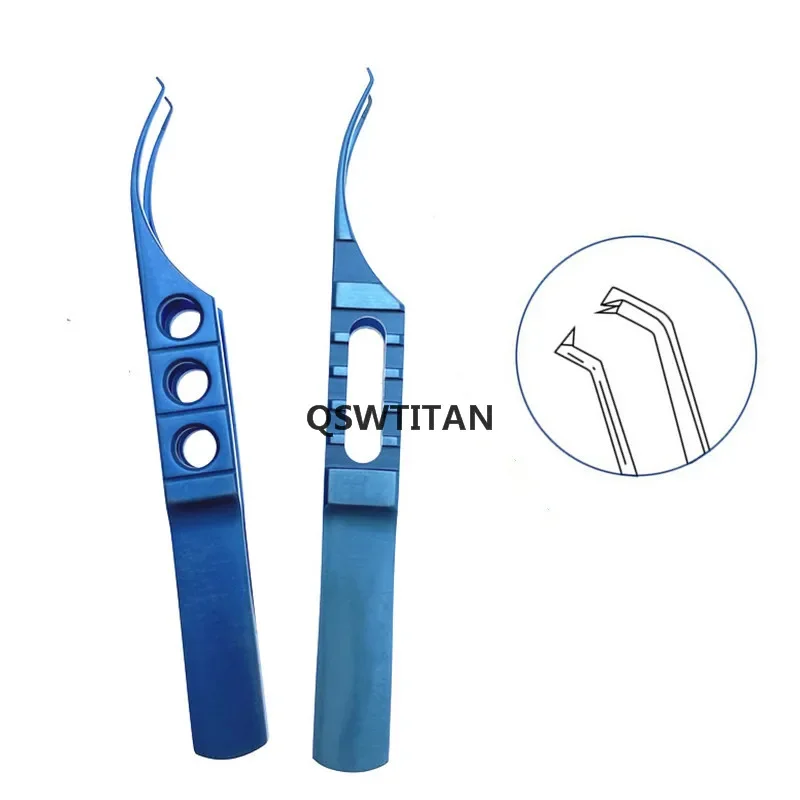 Ophthalmic Forceps Titanium Colibri beaked Toothed Forceps Fine Pierse Tweezers Dental Ophthalmic Surgical Instrument