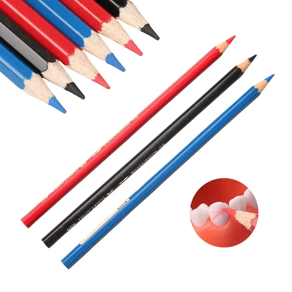 

Dental Oral Marker Pen Intraoral Marker Sterilizable Black/Blue/Red Denture False Teeth Repair Sign Line Drawing Pen Dental Tool