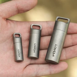 LIXADA Titanium Mini Sealed Waterproof Storage Pill Box Perfume Case Pendants EDC Tools Eco-friendly Home Outdoor Pill Box