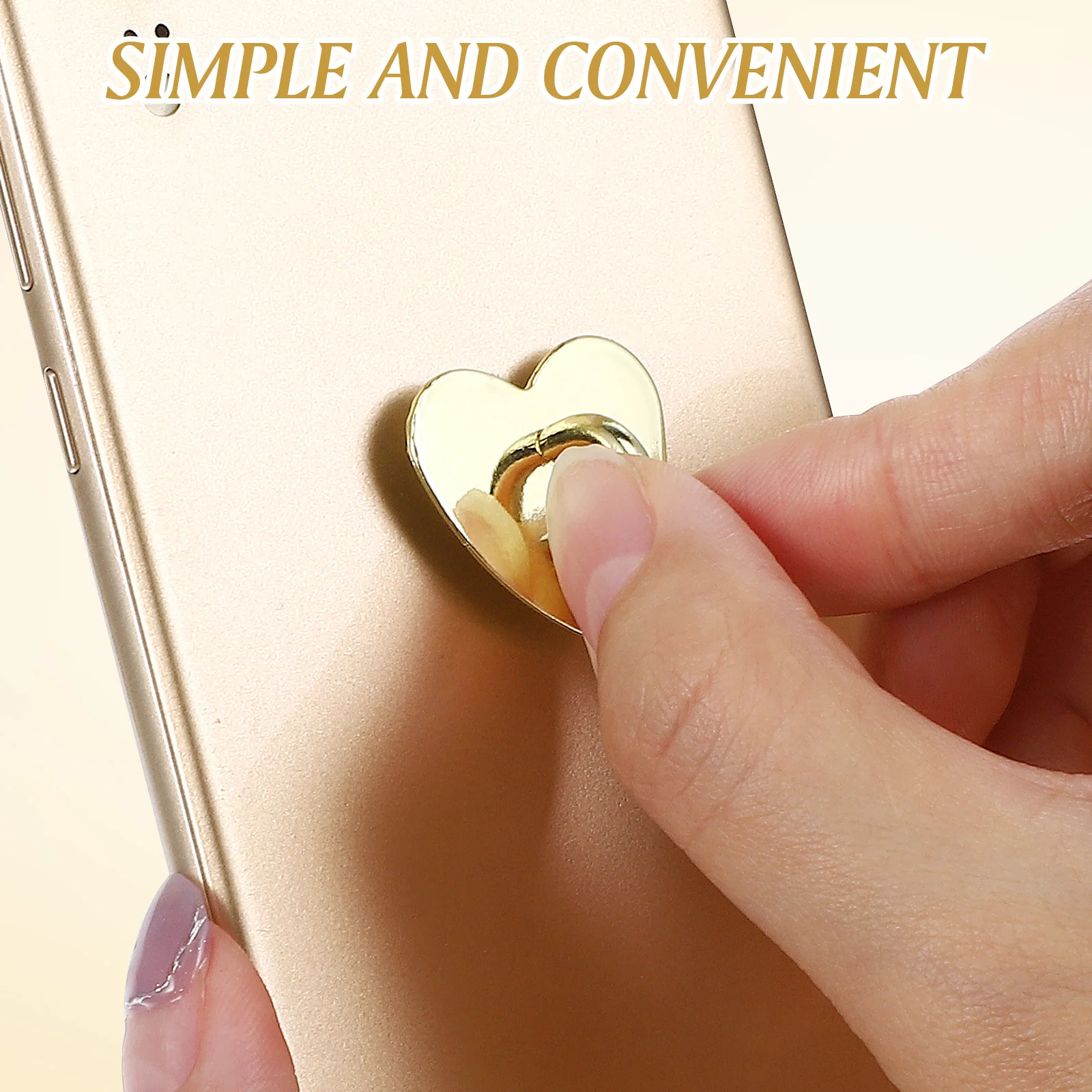 20 قطعة سبائك شكل قلب لتقوم بها بنفسك أبازيم قضية الهاتف المحمول اكسسوارات ذاتية اللصق الهاتف حبل هوك الزينة سحر الحبل تبويب #4