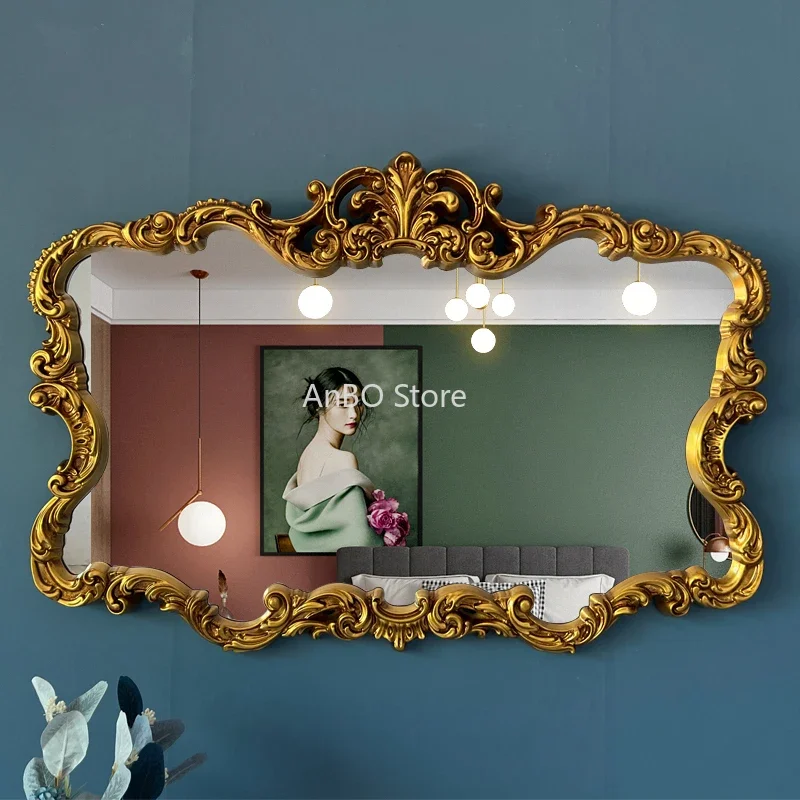 

Makeup Vintage Decorative Mirror Wall Aesthetic Bathroom Bedroom Shower Decorative Mirror Big Espejo Decorativo Room Decor HY