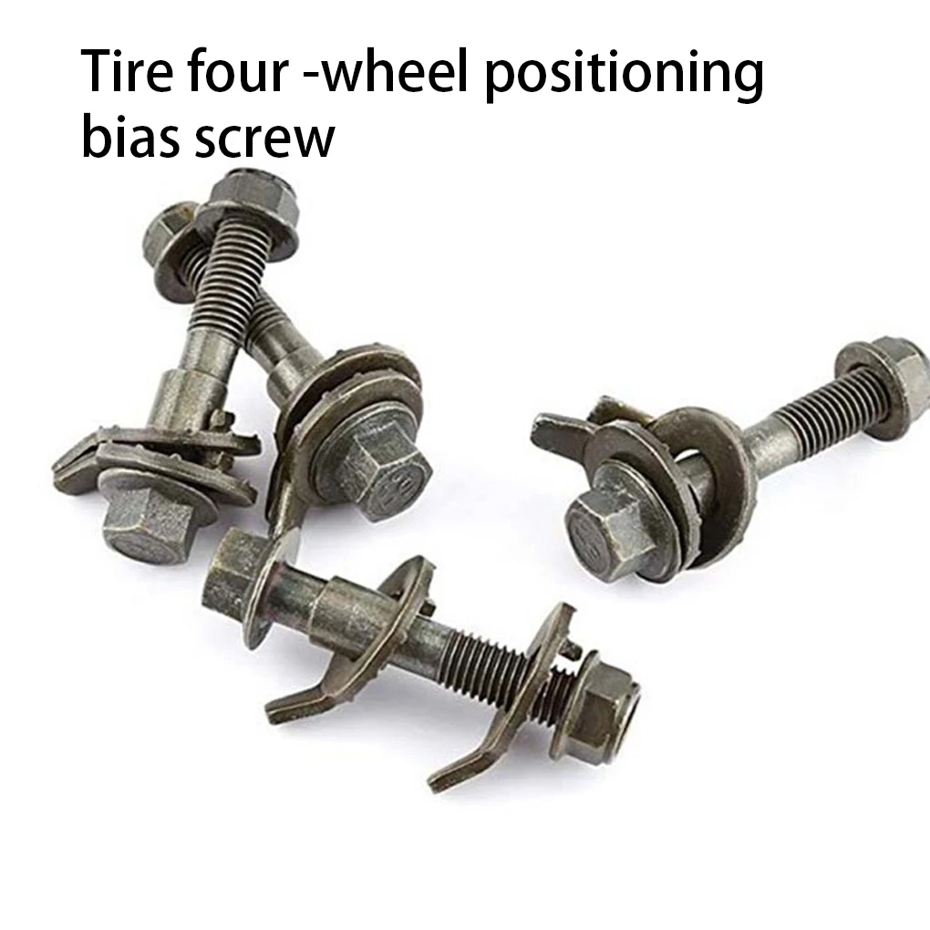 4 Pieces Wheel Alignment Camber Bolts Eccentric Screw Vehicle Truck Automobile Replacement Modification Accessories