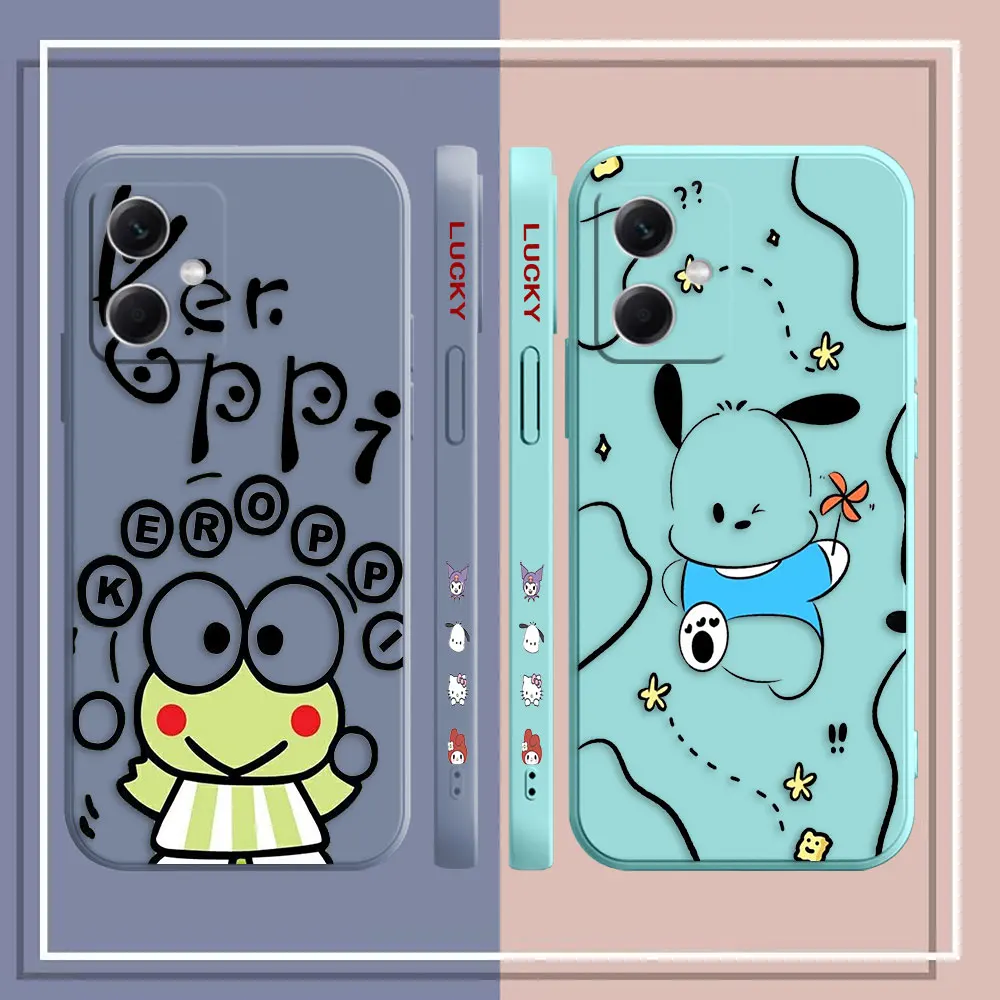 Pochacco Kero Kero Keroppi Phone Case For Redmi Note 12 12S 11 11T 11E 11R 11S 10 8 PRO PLUS 4G 5G Silicone Case Fundas Shell