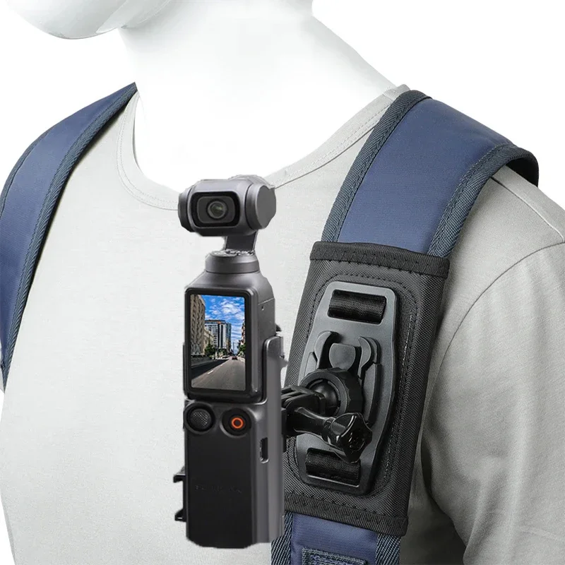 Plecak z paskiem stałym i kieszenią na 3 adaptery do gimbala Obrotowa podstawa w kształcie litery J o 360 stopni do akcesoriów do aparatu DJI Osmo Pocket 3
