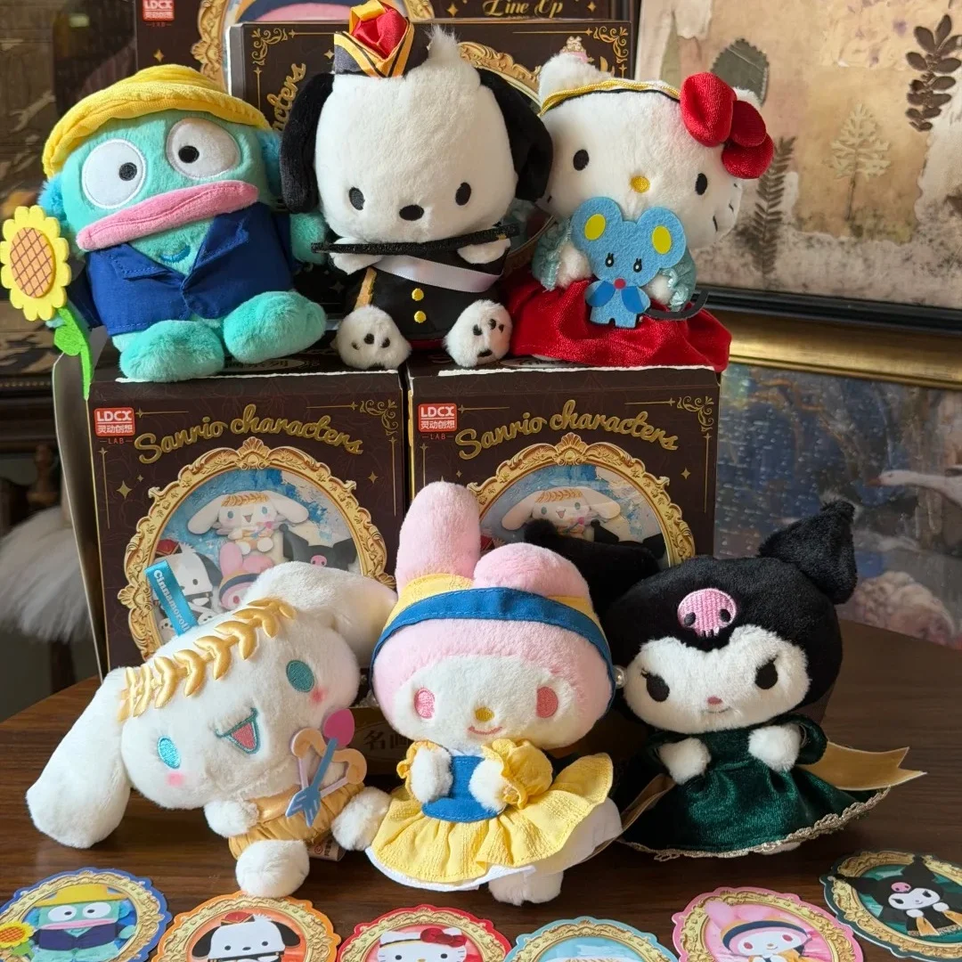 

Hellokitty My Melody Girl With A Pearl Earring Themed Plush Blind Box Collectible Stuffed Doll Desktop Ornament Bag Pendant