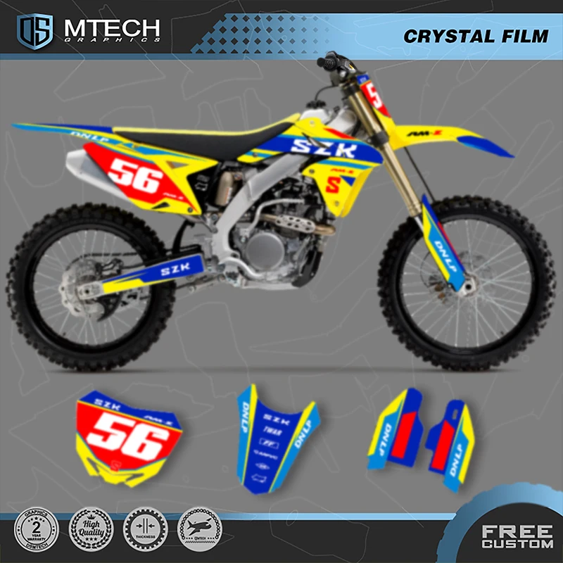

DSMTECH Custom Motorcycle Graphics Background Decals Stickers Kits for SUZUKI 2010 2011 2012 2013 2014-2018 RMZ250 010