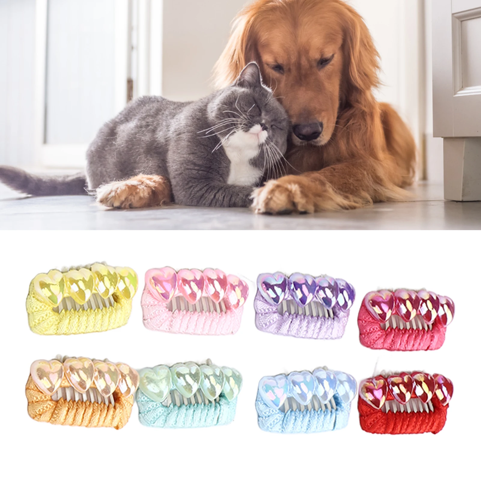 16pcs Pet Hair Clip Cute Fashionable Mixed Colors Grooming Dog Hair Barrettes For Puppy Cat